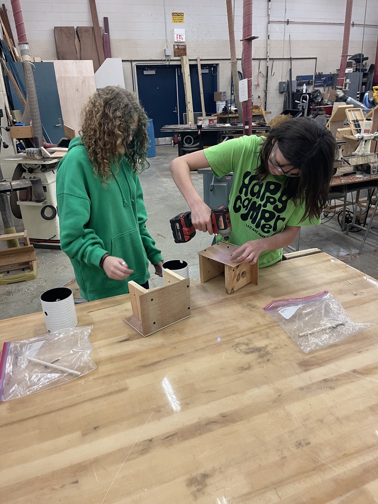 Mr. Schadd's Careers Class makes bird houses
