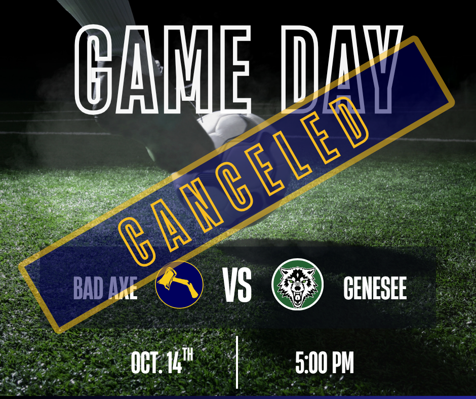 Soccer Game Tonight is canceled