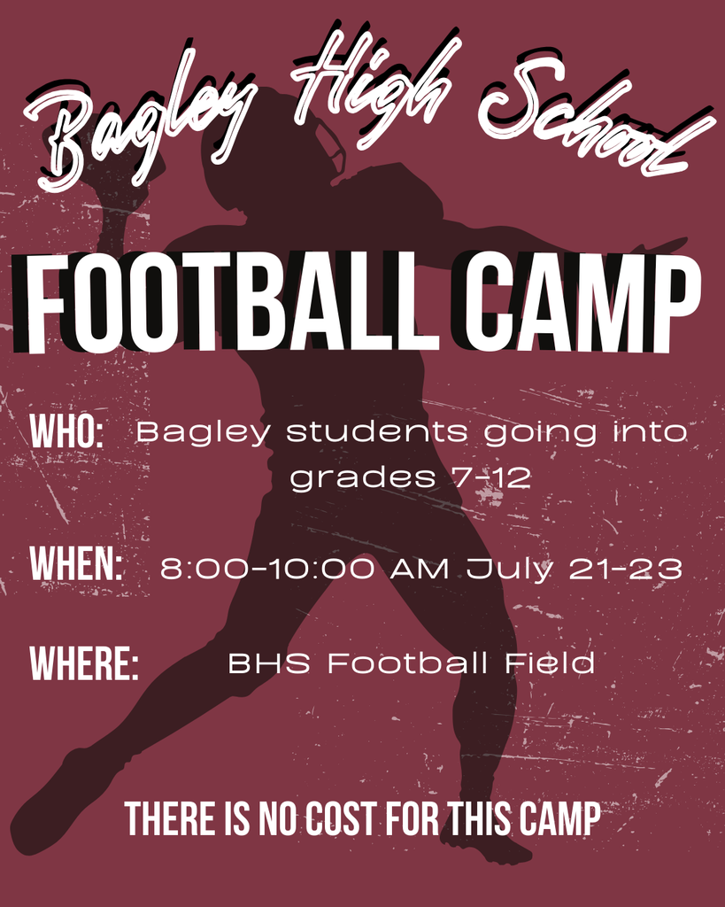 BHS Football Camp poster