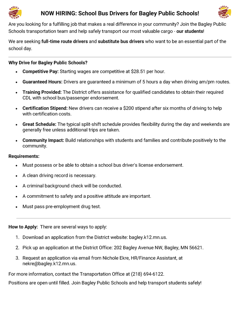 bus driver job description