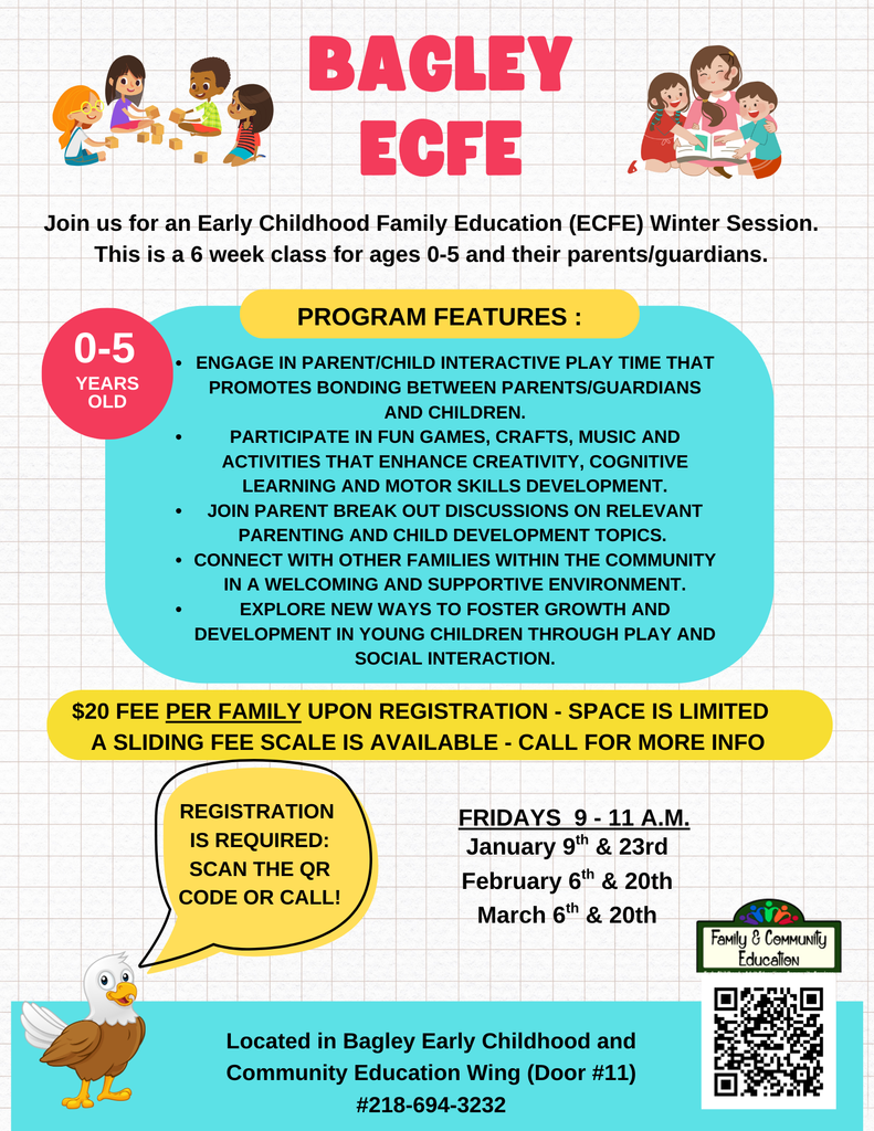 Bagley ECFE Registration Flyer