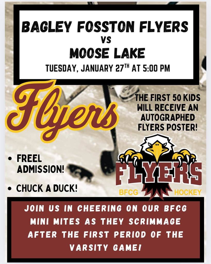 Kid's Night Flyer for free hockey game!