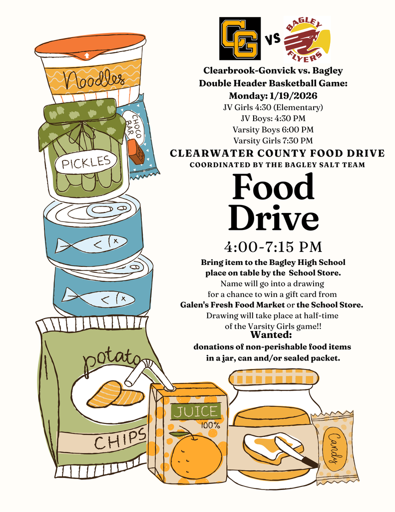 food drive at basketball double-header!