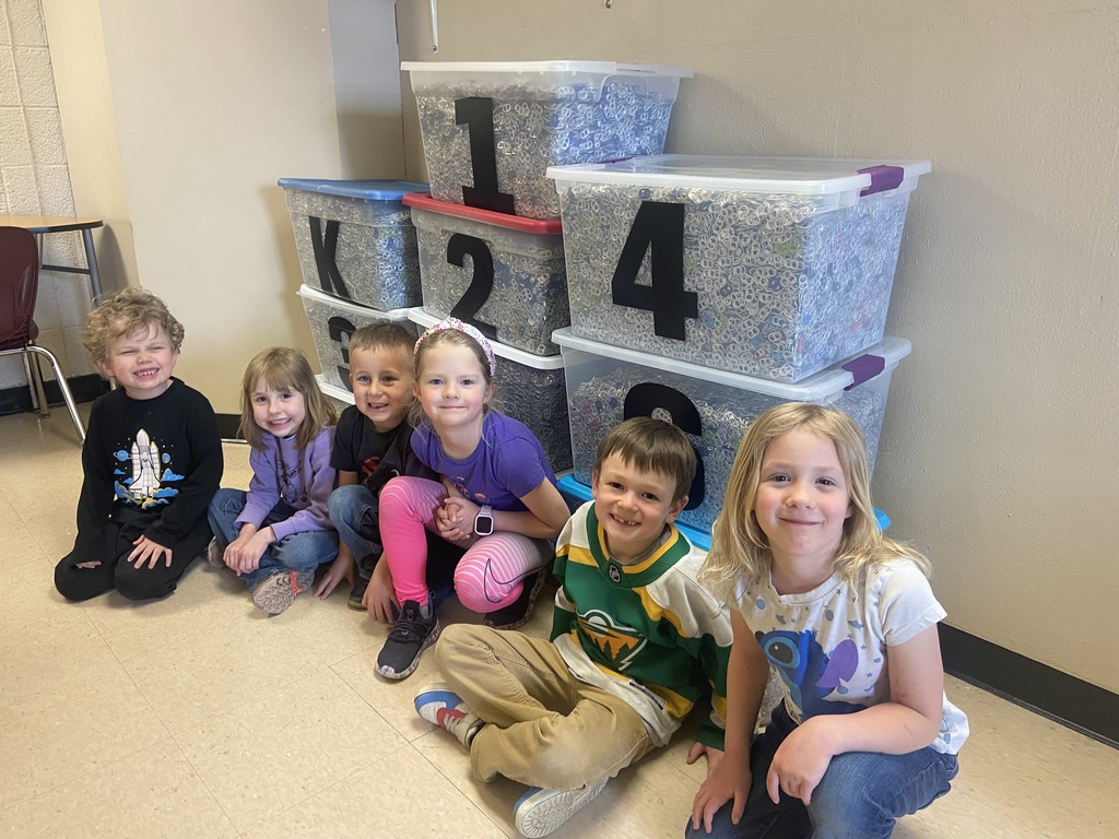 students collect pop tops for Ronald McDonald House