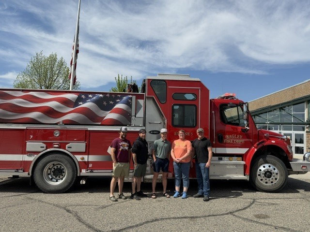 Bagley FD escorts state bound athlete James P home!