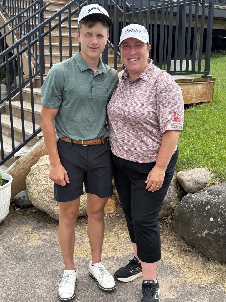 Coach Amy Fontaine and James Palmer at the State Golf Meet!