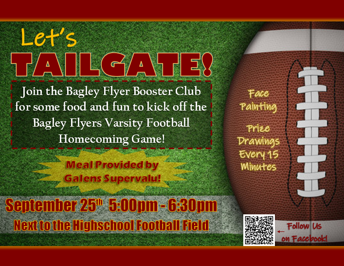 Bagley Flyer Booster Club Tailgate Party