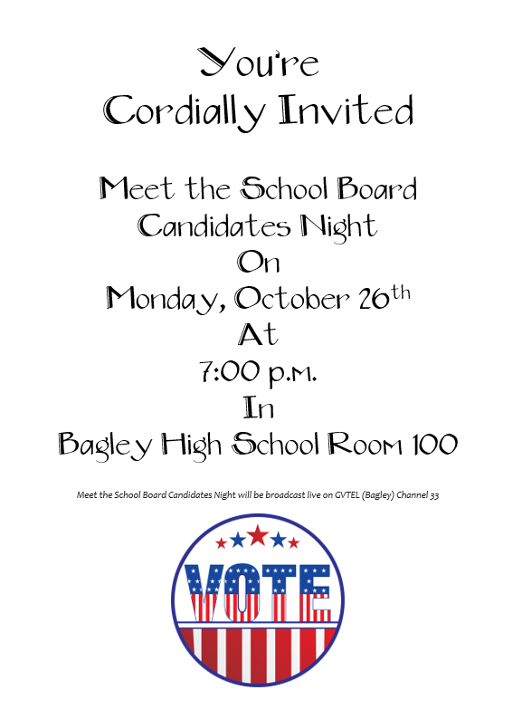 Meet the School Board Candidates Poster