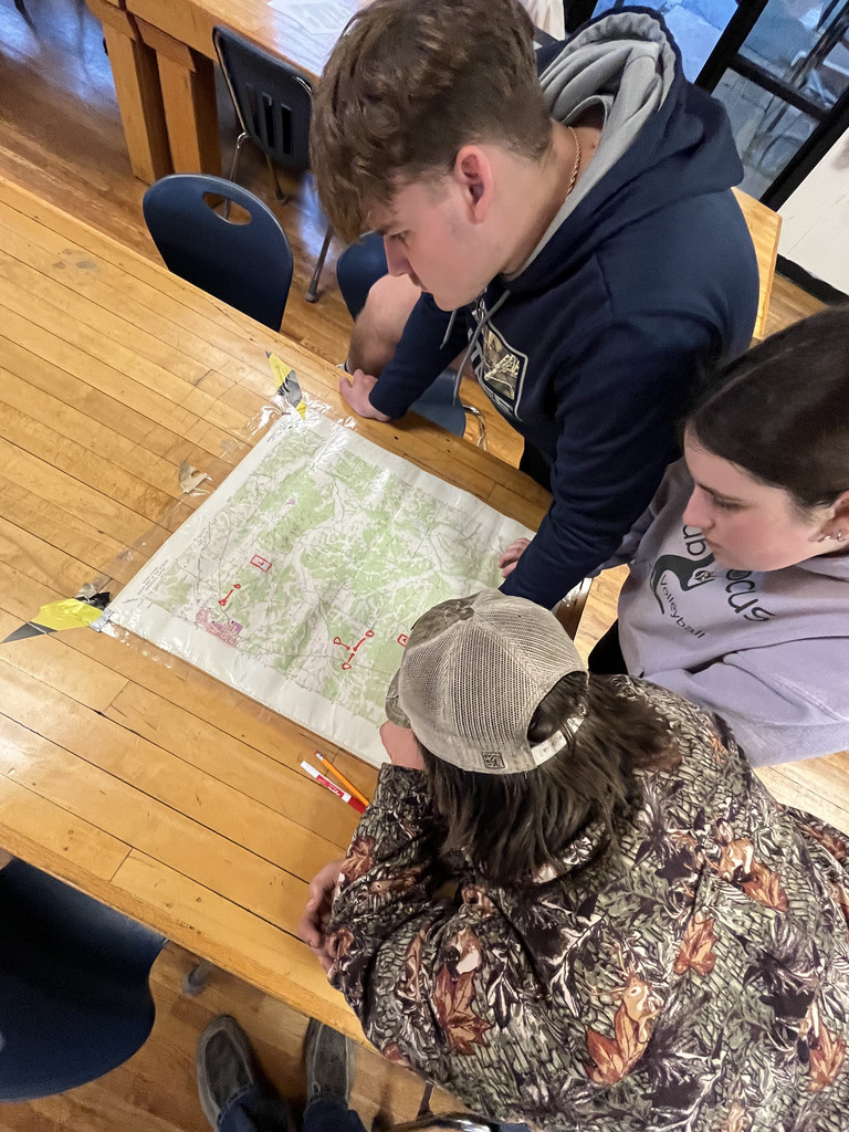 Forestry team learning to read a 7 1/2min map