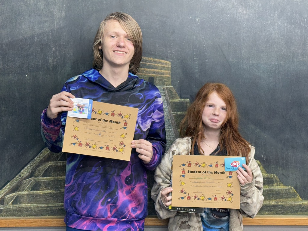 Jameson Daugherty and Elizabeth Booth are October Students of the Month