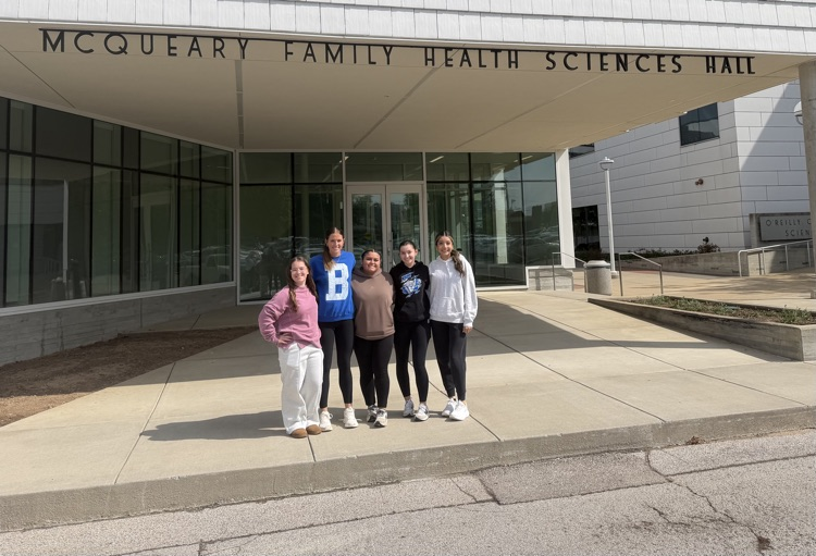 Students in front of building