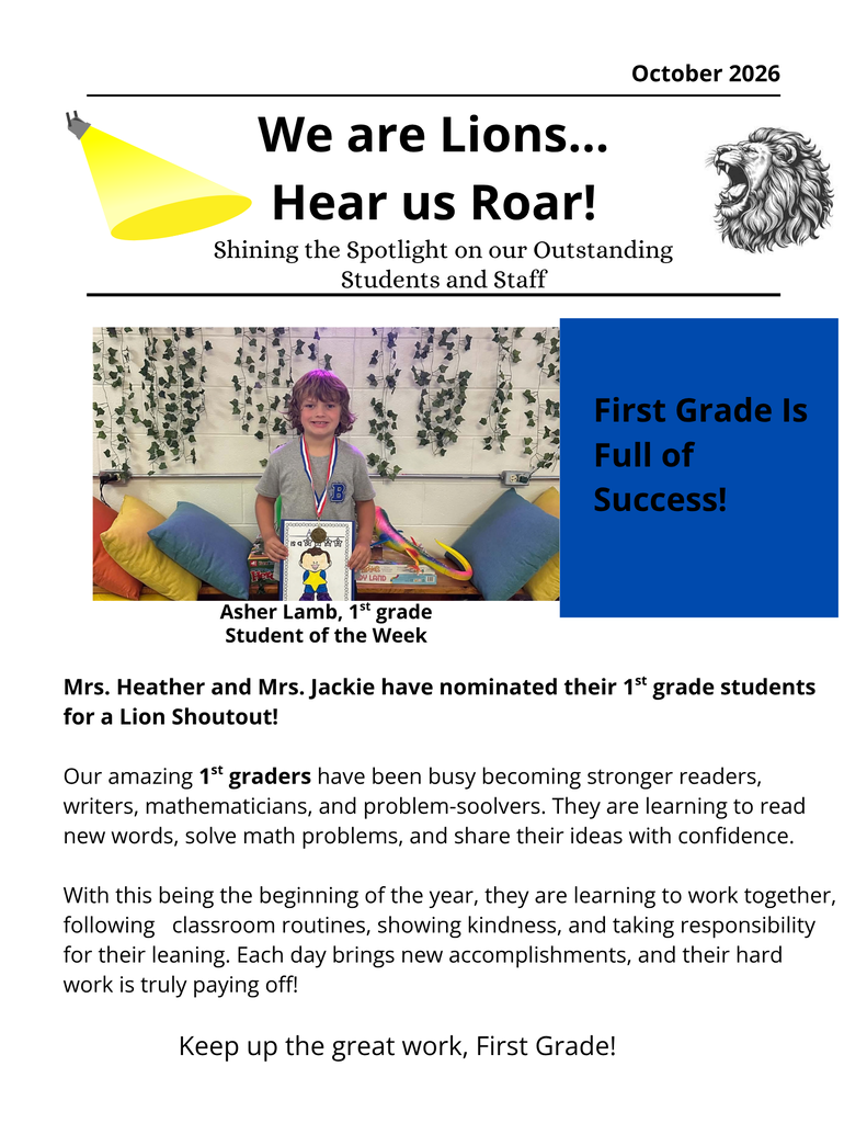 FIRST GRADE NEWS
