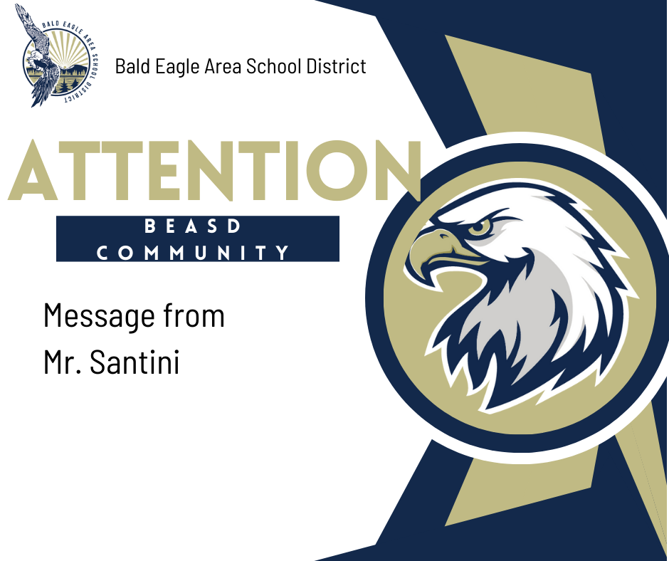 BEASD Logos, and Text Message Attention BEASD Community Message from Mr. Santini