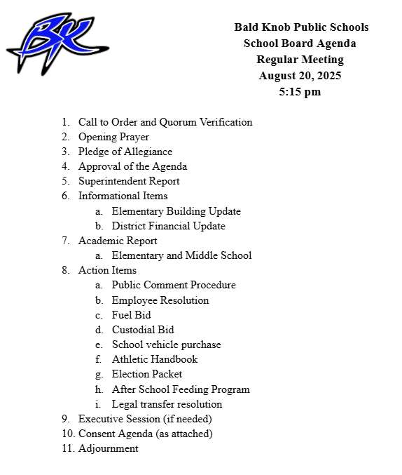 Board Agenda