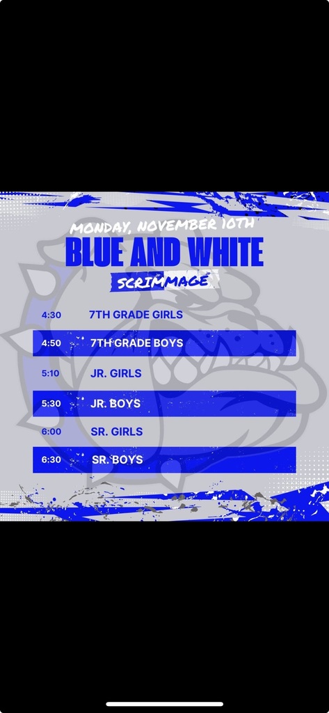 Blue & Whit Schedule