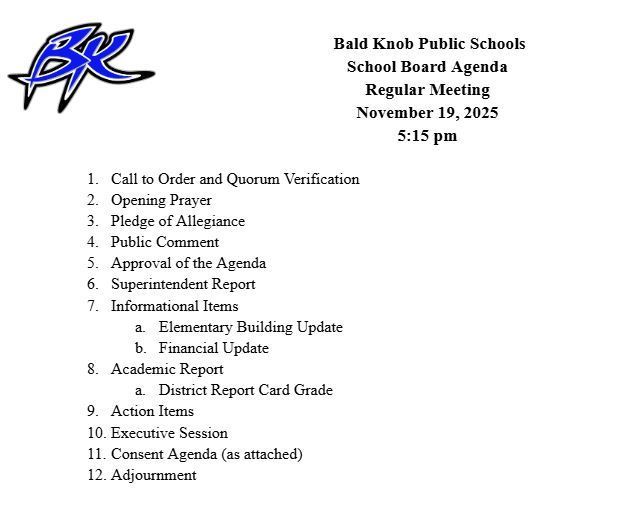 Board Agenda Nov 19