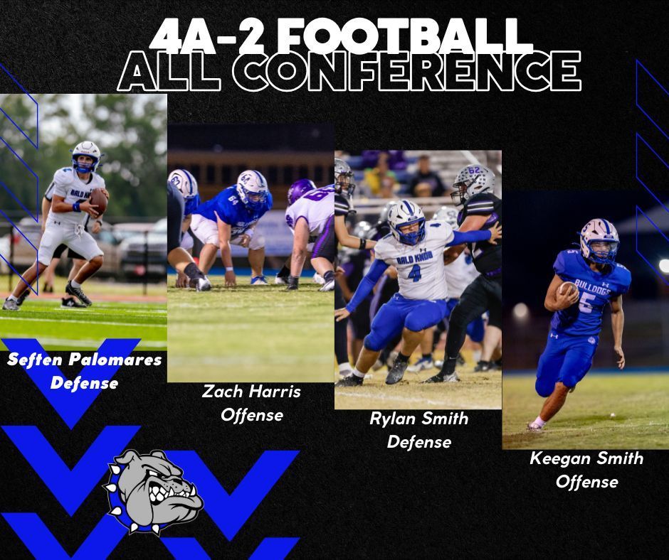 Congratulations to Seften Palomares, Zach Harris, Rylan Smith, and Keegan Smith for their 2025 4A-2 All Conference recognition!