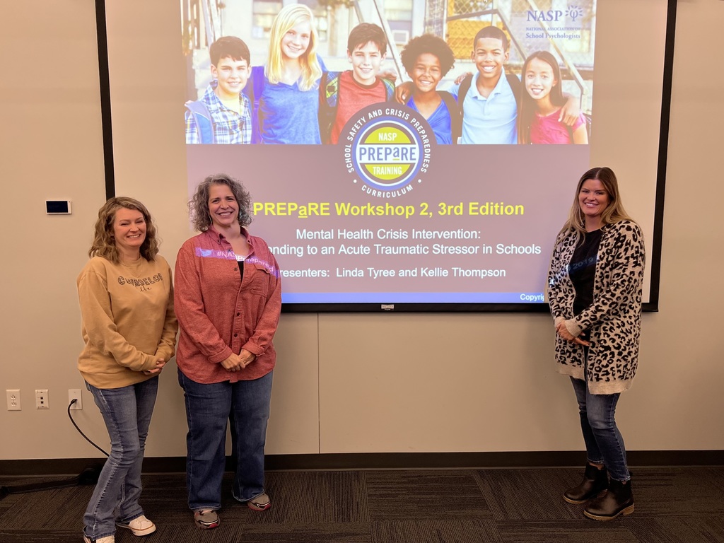 Picture of the three Bald Knob Counselors at their training. 