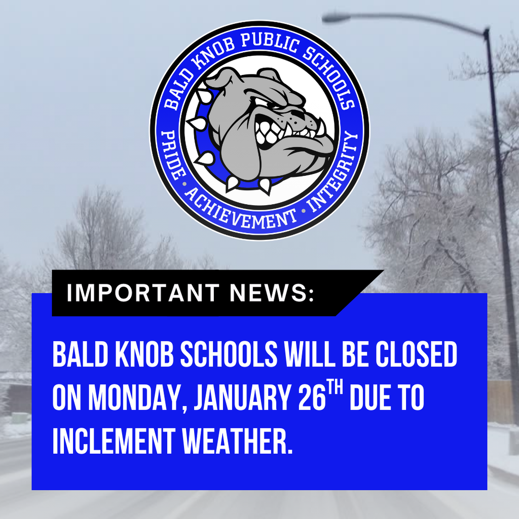 School Closed on Monday, January 26th