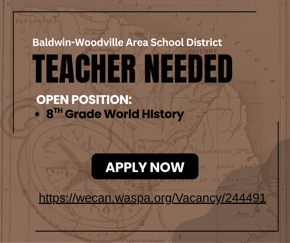 TEACHER NEEDED: 8th grade world history