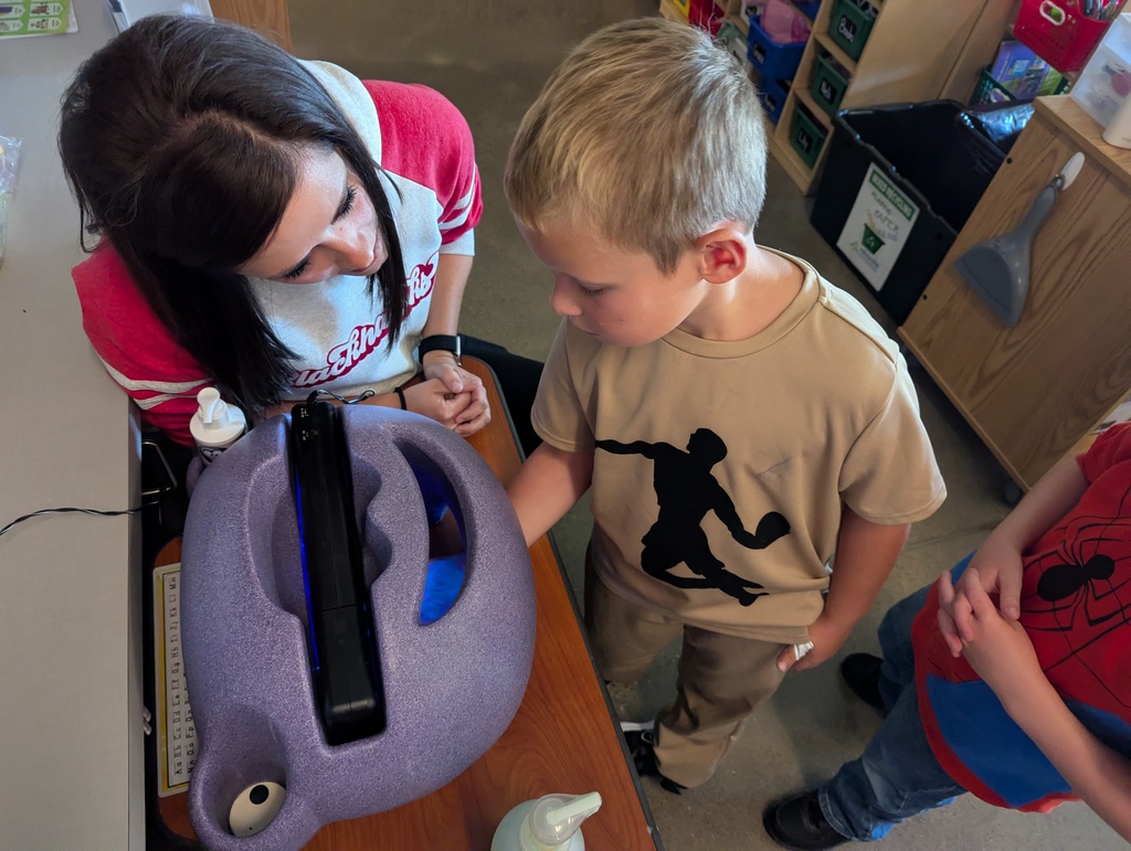 Student checking hand washing