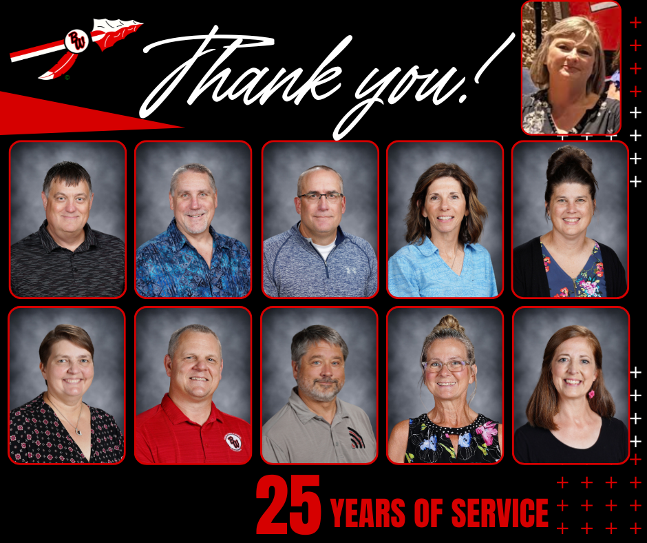 Thank you- 25 years of service- staff photos