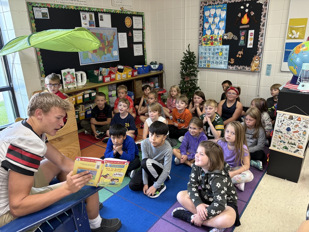 Reading to Mrs. Rasmussen's Class