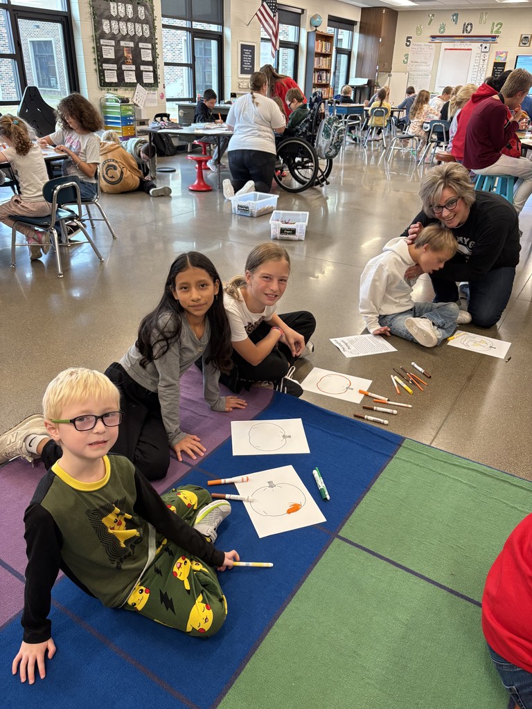 Kids and teachers on the carpet