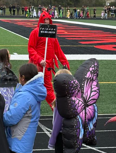 Teacher in Lobster Costume