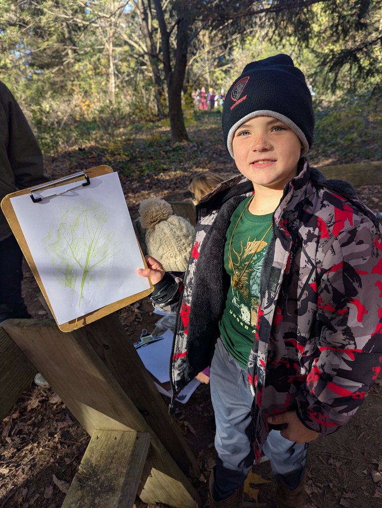 Student holding his clipboard