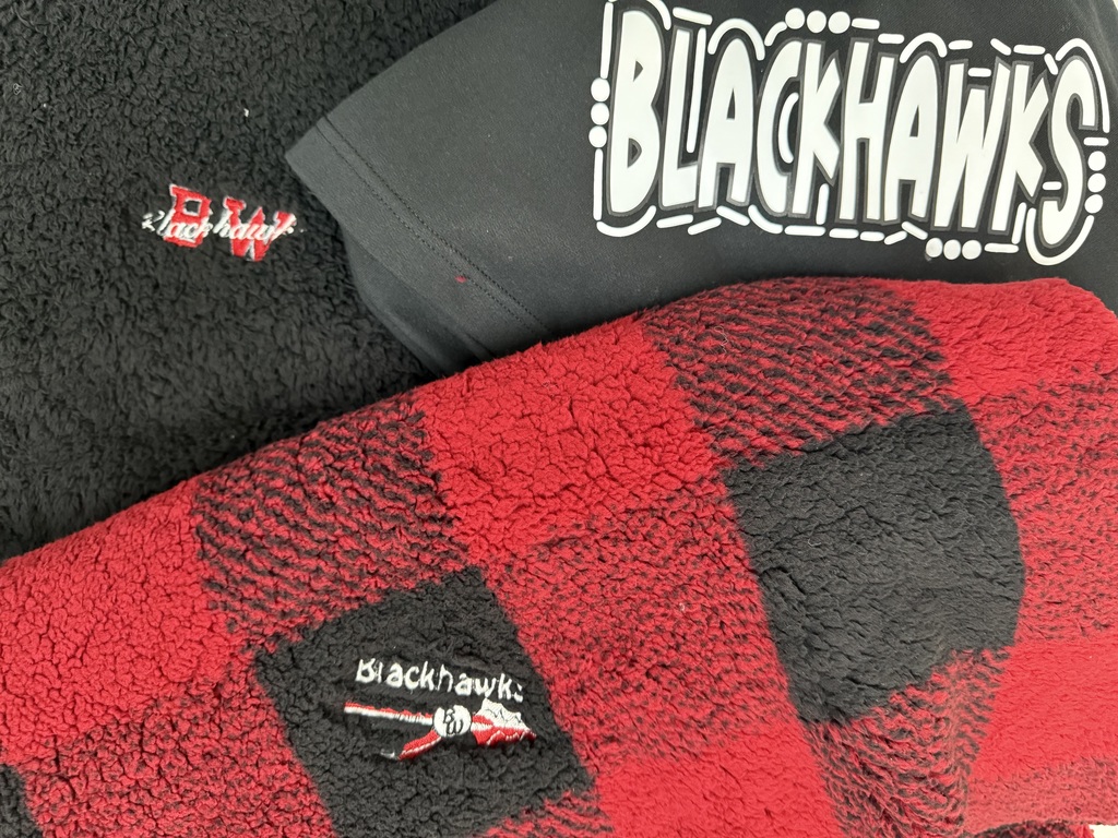 Different blankets for sale.