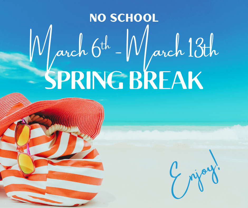 Beach photo that says SPRING BREAK