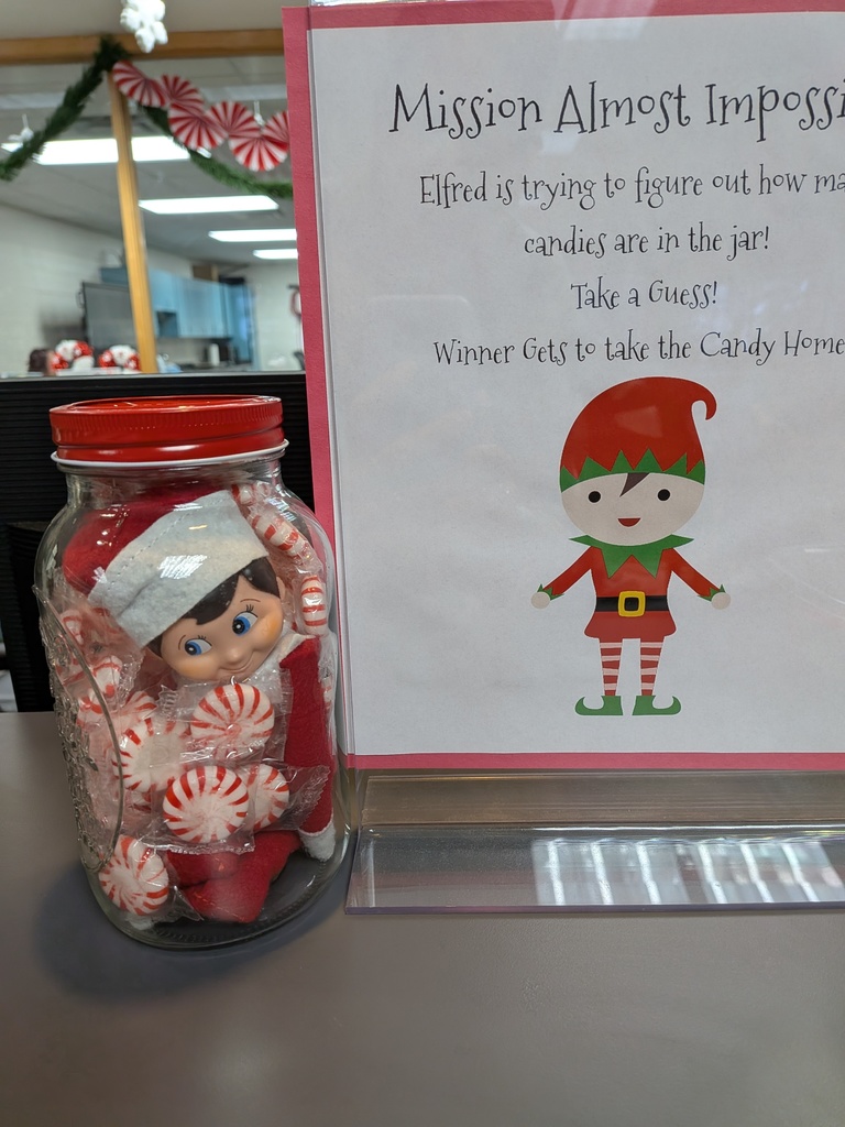 Elfred in a jar with mints.