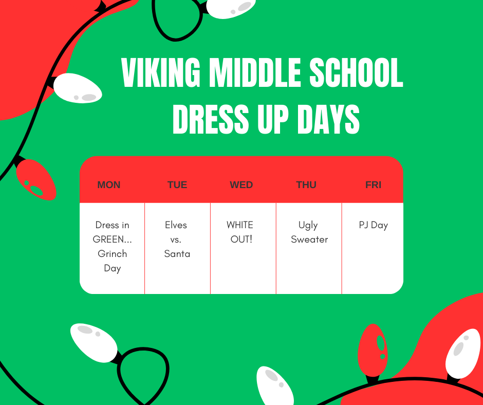 Viking Middle School Dress Up Days