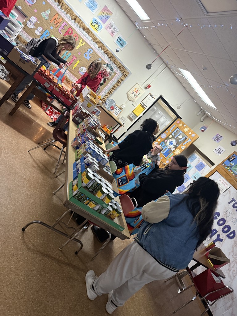 Students working in class