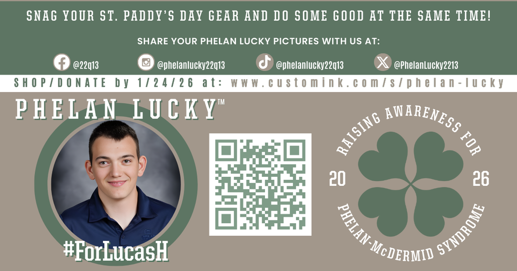 Graphic for Phelan Lucky and QR code to order