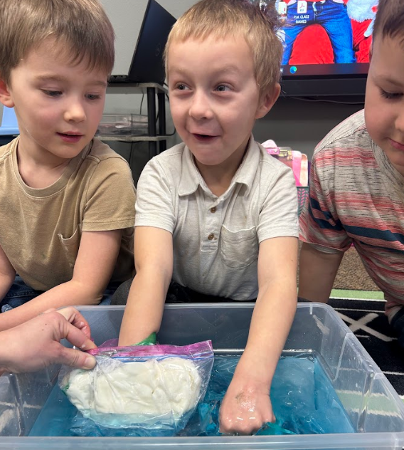 Student surprised and smiling