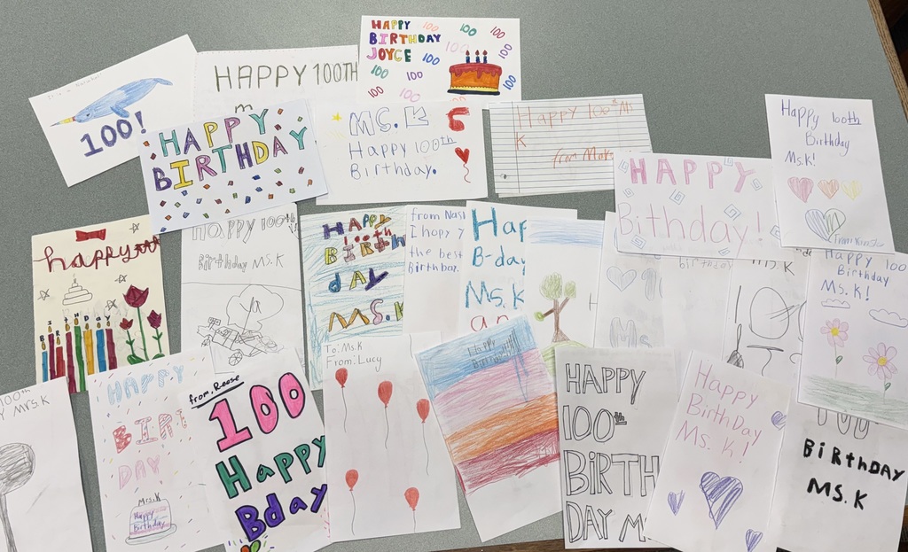 Cards from the students.