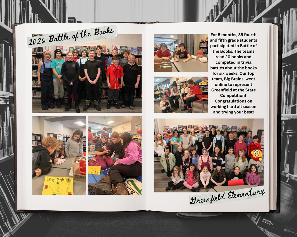 Collage of teams that participated in Battle of the Books.