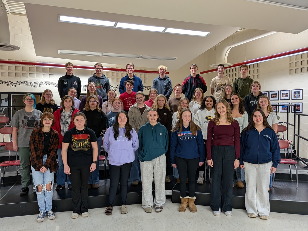 Solo and Ensemble students in the choir room.