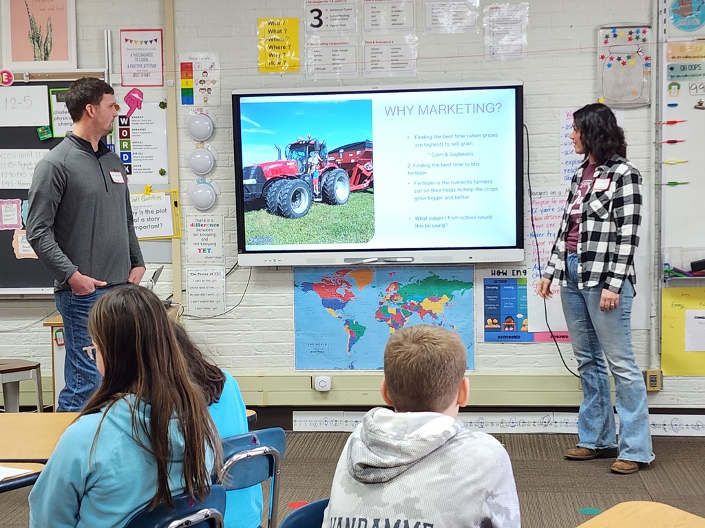 Farmers at career day.