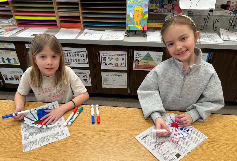 Students working on bowls in art.