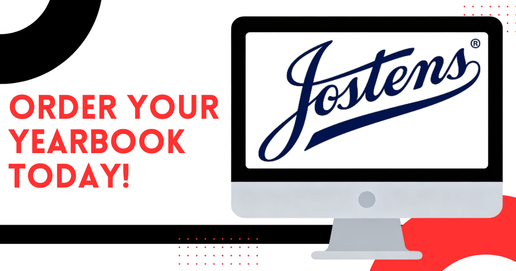 Order your yearbook today! Graphic with Jostens logo.