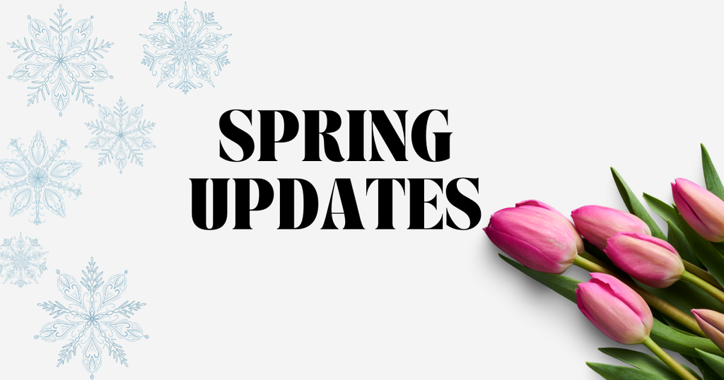 Spring Updates with snowflakes and tulips