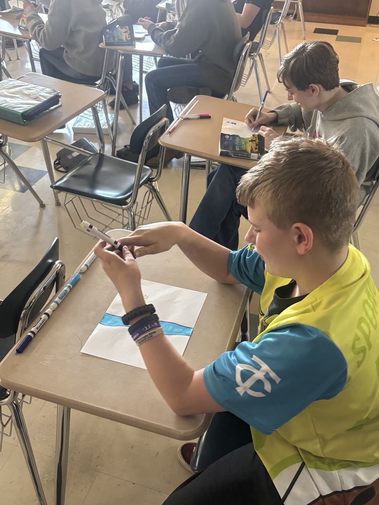 A student working on his project.