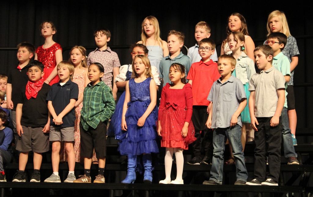 Students singing at their concert.