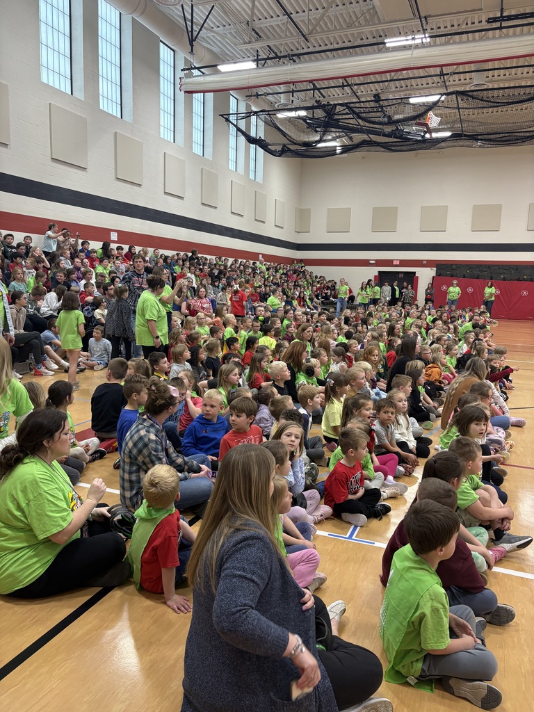 All students and teachers at the assembly.
