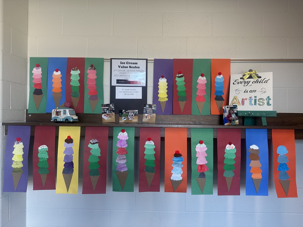Art display of ice cream