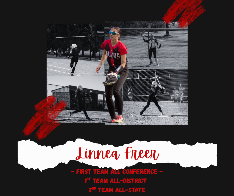 Linnea Freer fielding the ball