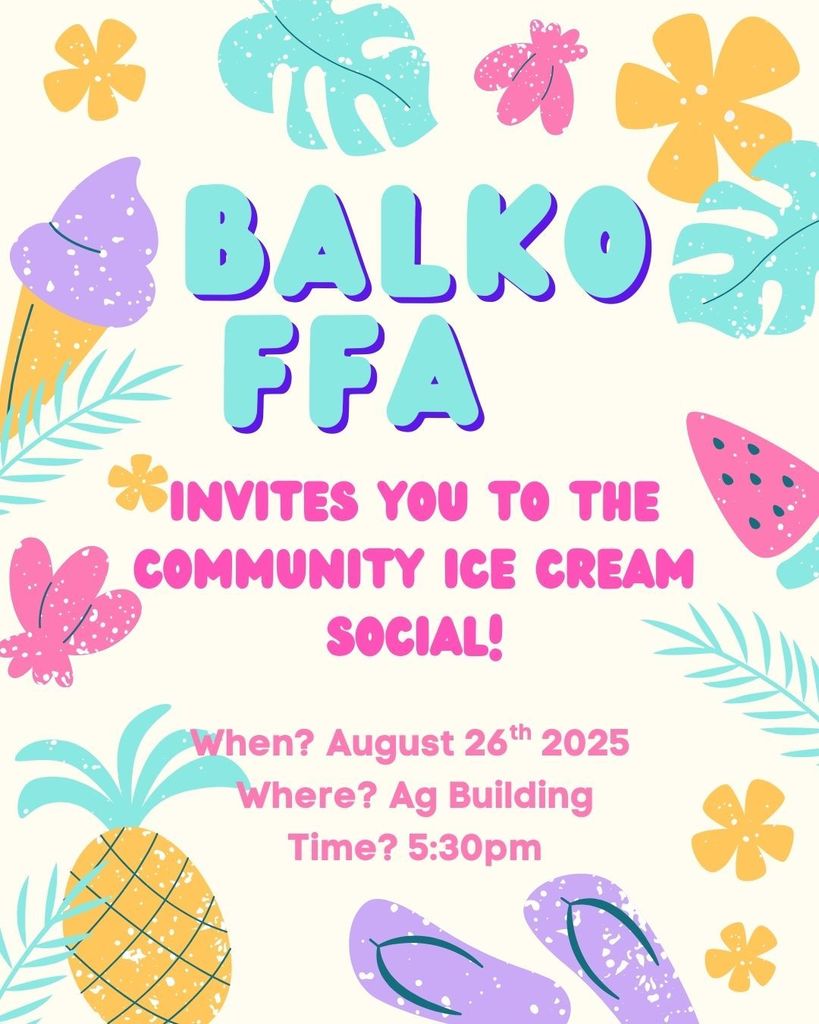 Balko FFA Ice Cream Social